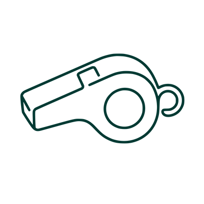 Whistle Outline Logo #003932