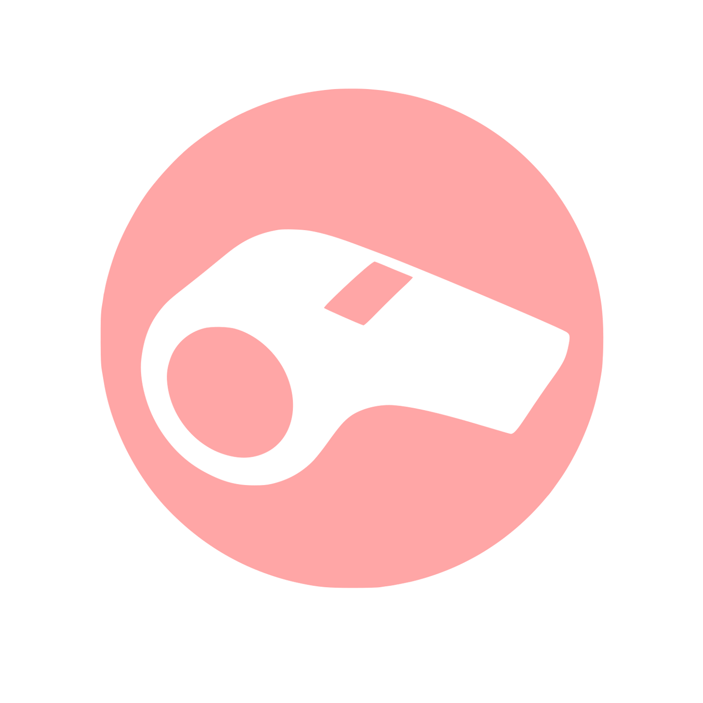 Whistle Circle Badge Logo #ffa6a6