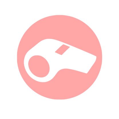 Whistle Circle Badge Logo #ffa6a6