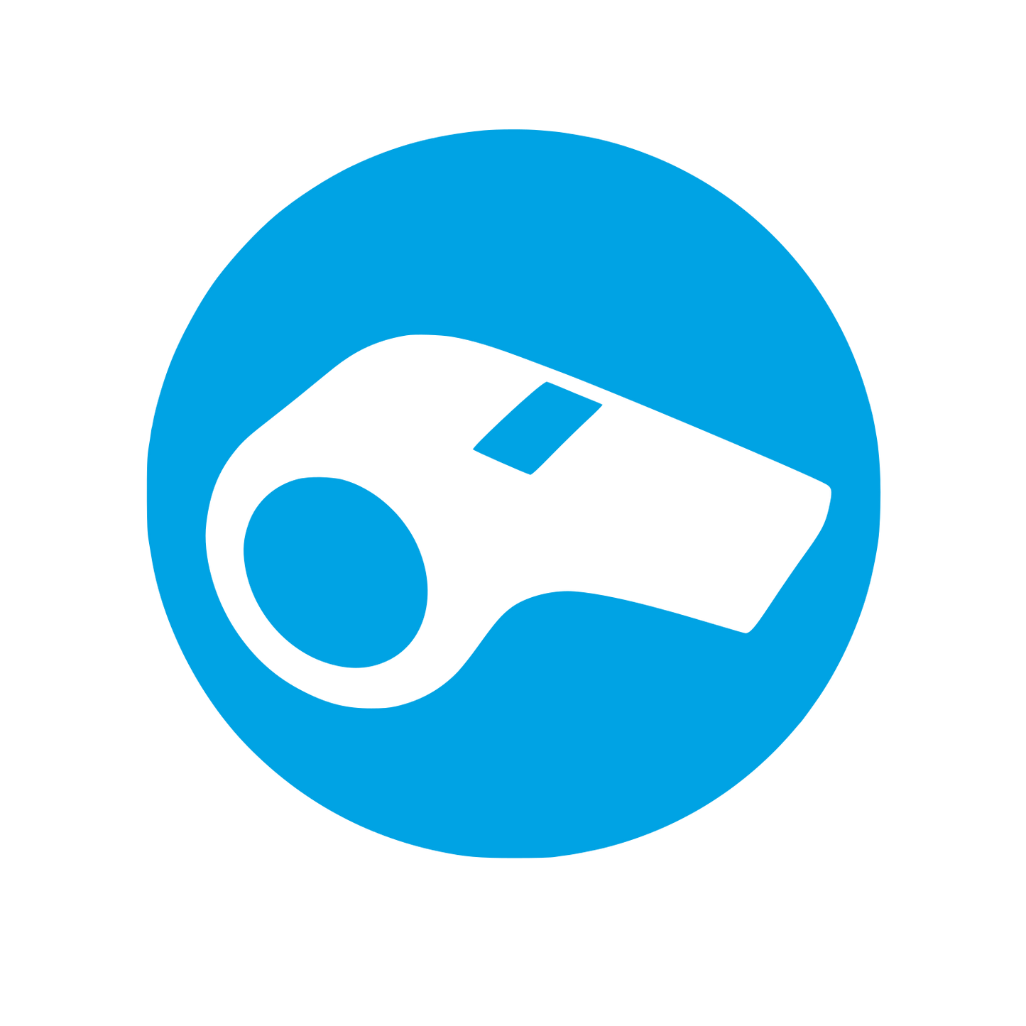 Whistle Circle Badge Logo #00a3e4