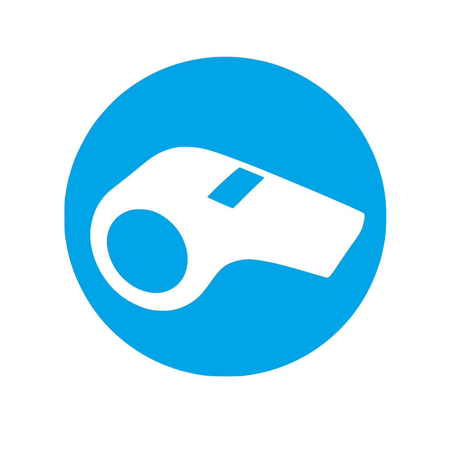 Whistle Circle Badge Logo #00a3e4