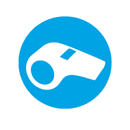 Whistle Circle Badge Logo #00a3e4