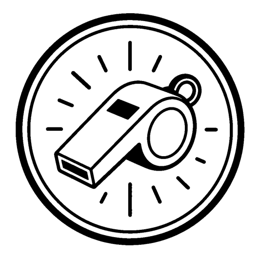 Whistle Circle Badge Logo