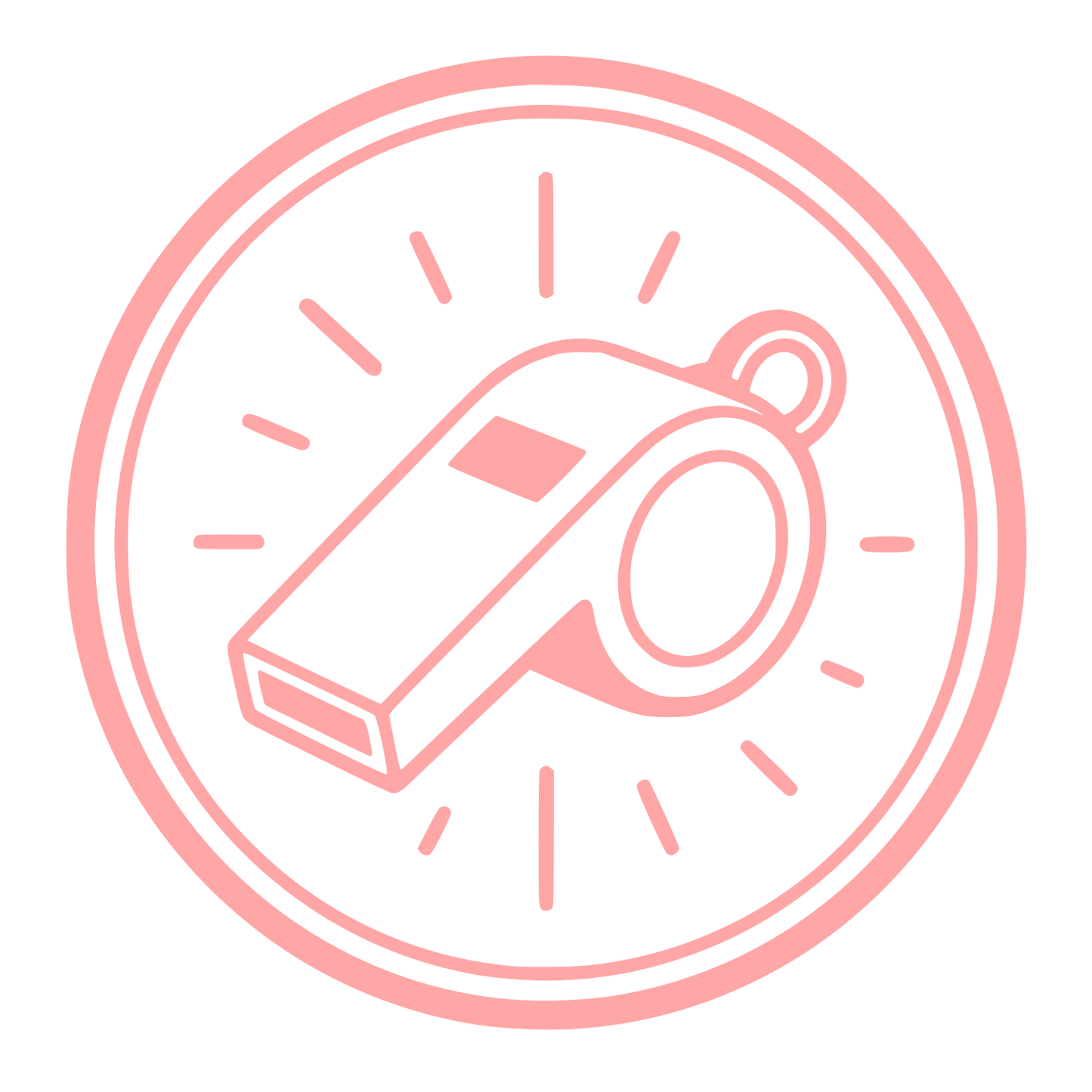Whistle Circle Badge Logo #ffa6a6
