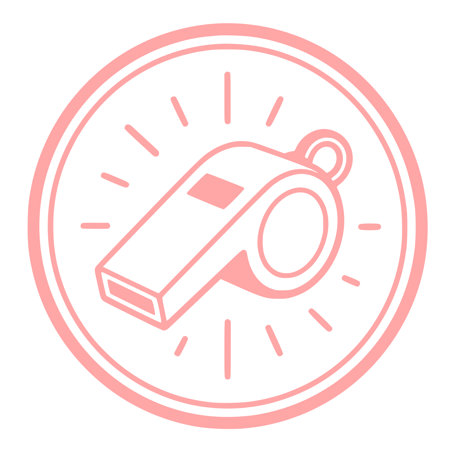 Whistle Circle Badge Logo #ffa6a6
