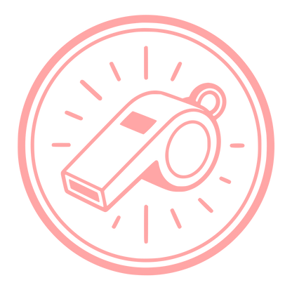 Whistle Circle Badge Logo #ffa6a6