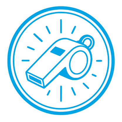 Whistle Circle Badge Logo #00a3e4