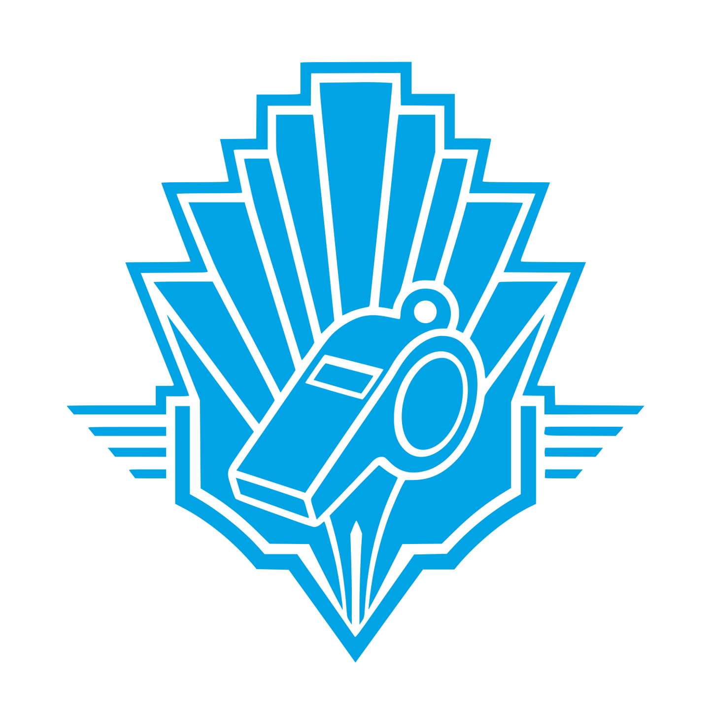 Whistle Badge Emblem Logo #00a3e4