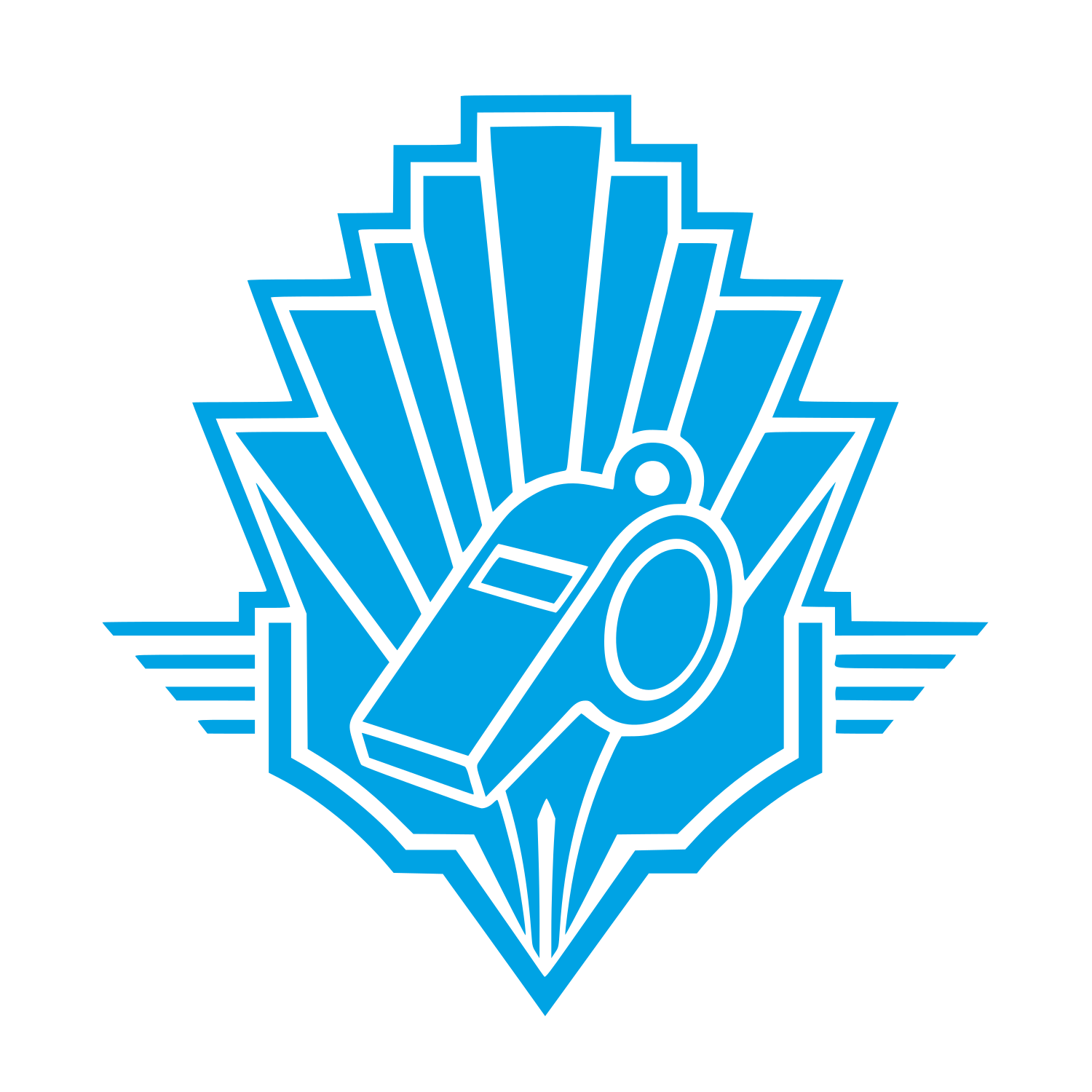 Whistle Badge Emblem Logo #00a3e4