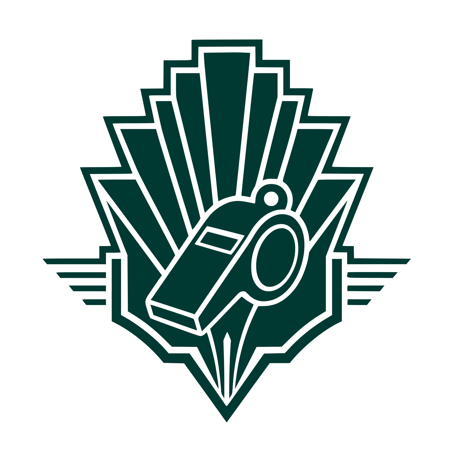 Whistle Badge Emblem Logo #003932