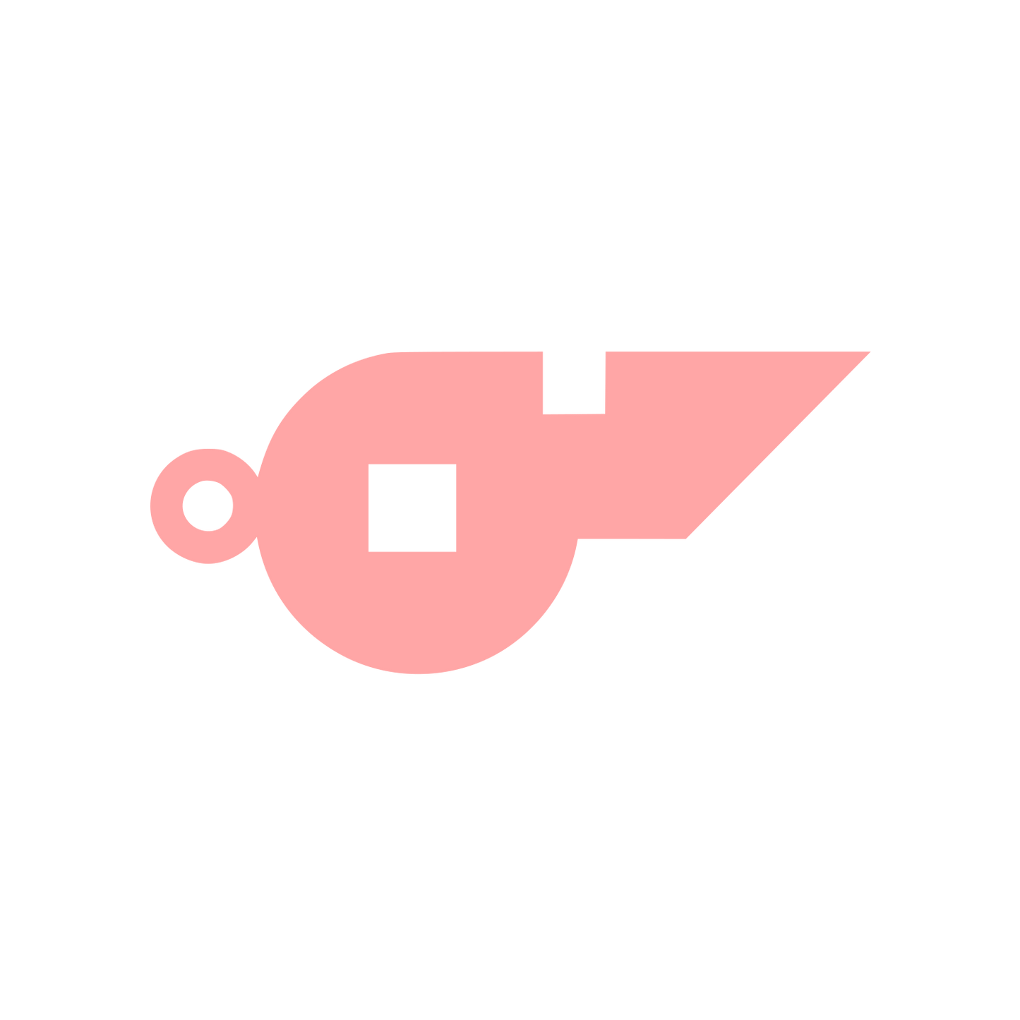 Geometric Whistle Logo #ffa6a6