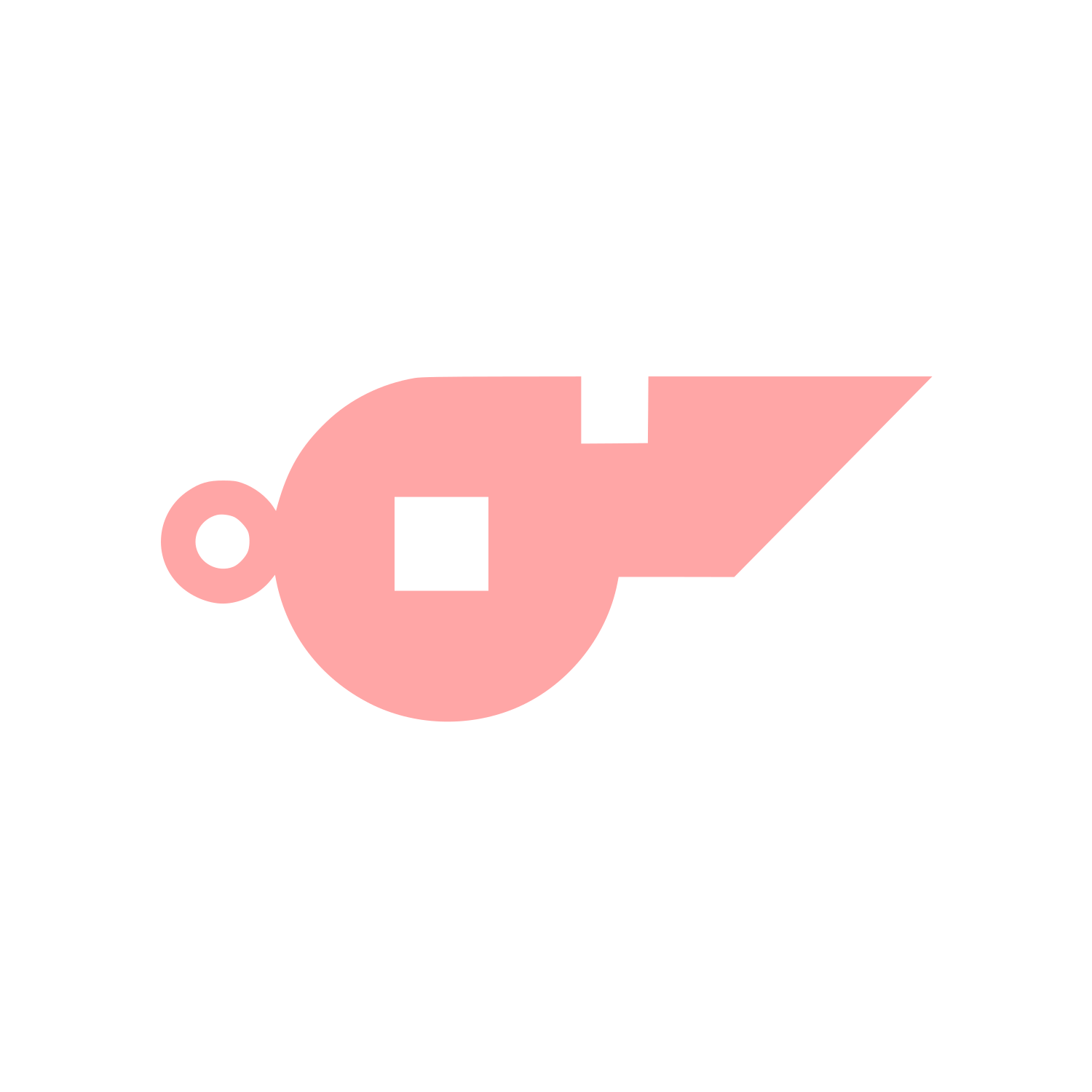 Geometric Whistle Logo #ffa6a6
