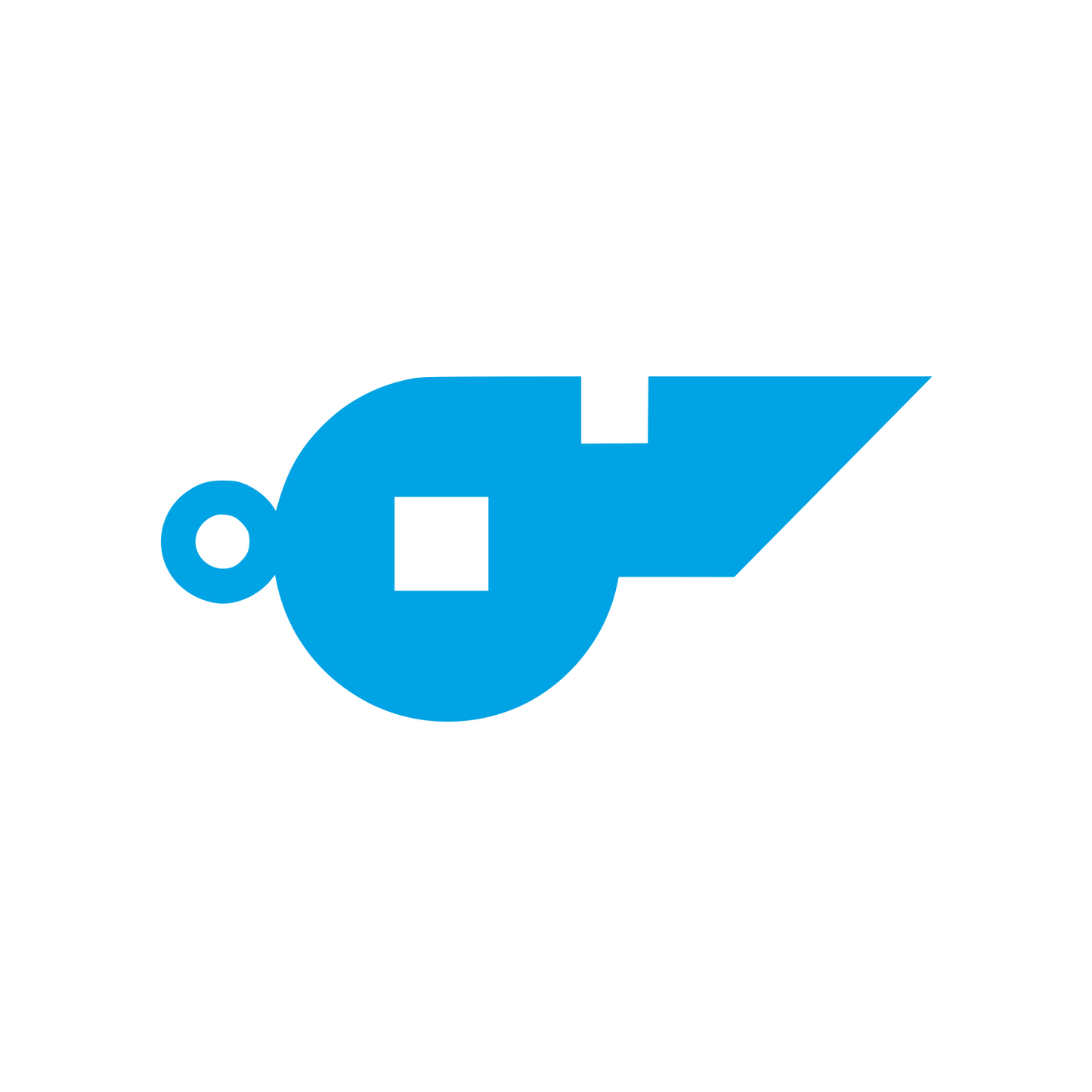 Geometric Whistle Logo #00a3e4