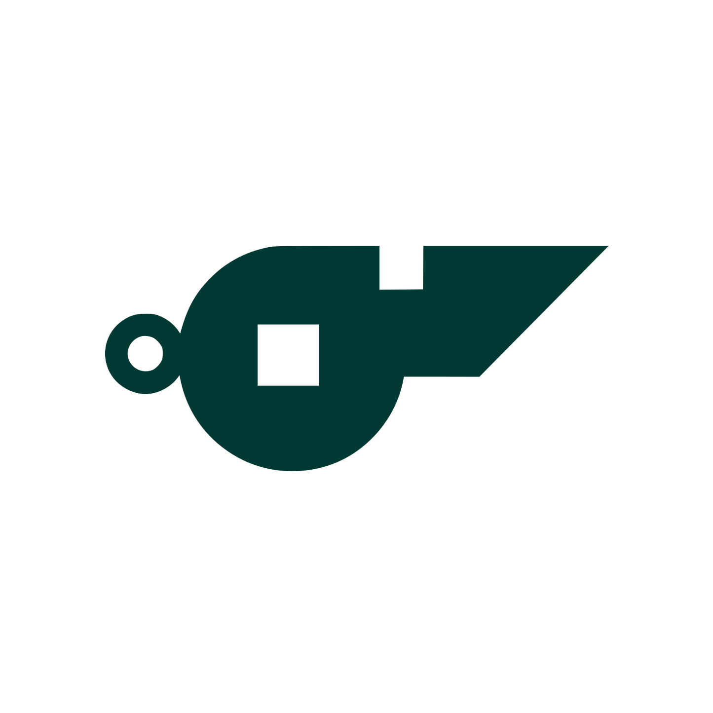 Geometric Whistle Logo #003932