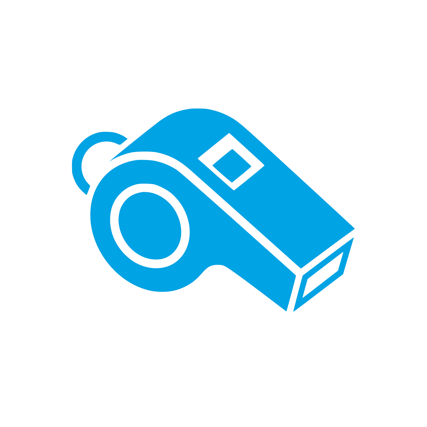 Referee Whistle Logo #00a3e4