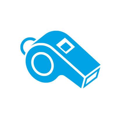 Referee Whistle Logo #00a3e4