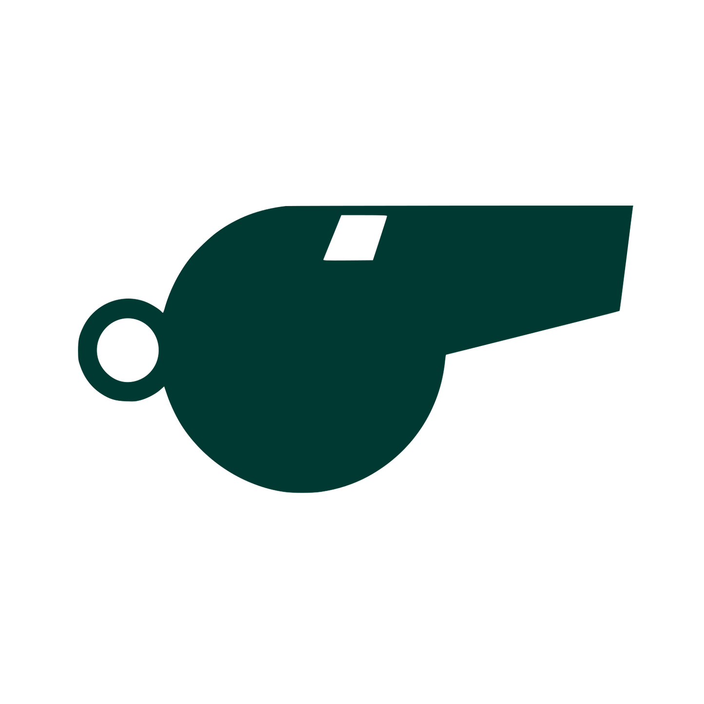 Whistle Logo Icon #003932