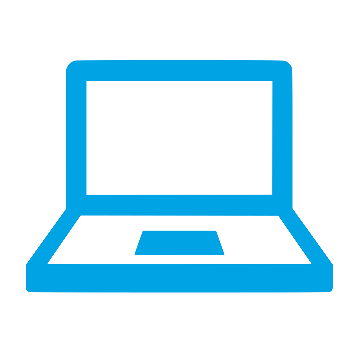 Laptop Computer Logo #00a3e4