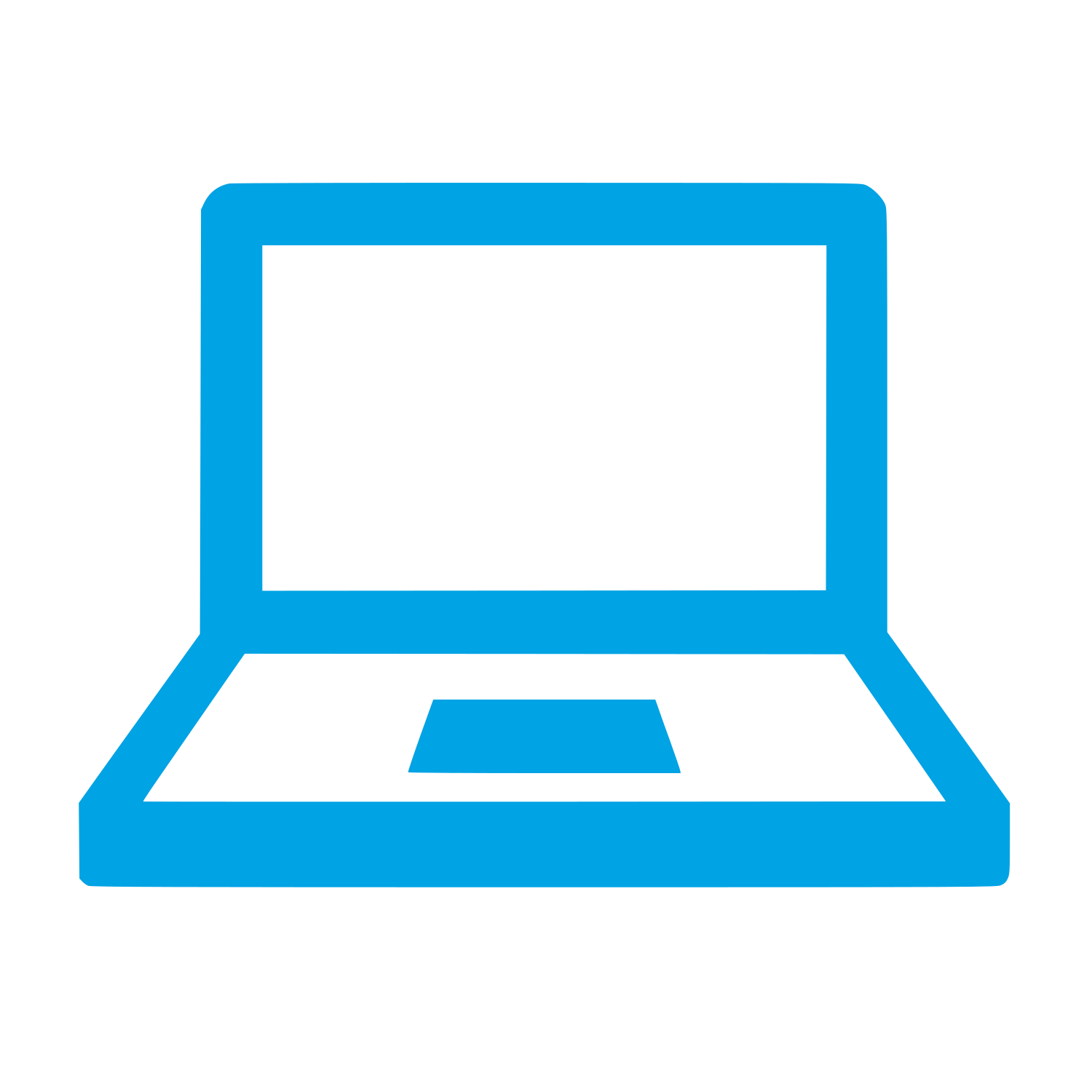 Laptop Computer Logo #00a3e4