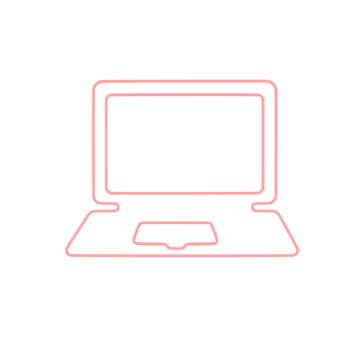 Laptop Outline Logo #ffa6a6