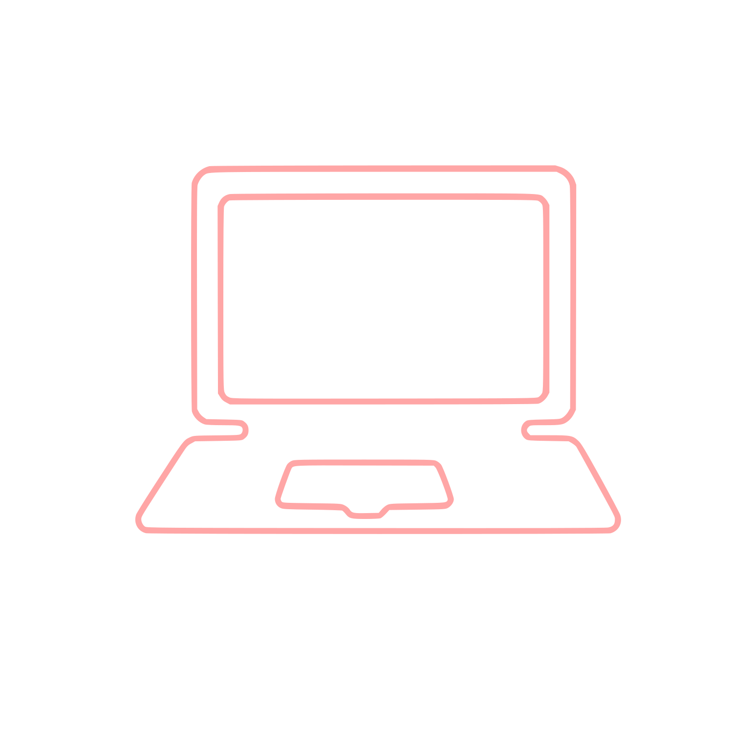 Laptop Outline Logo #ffa6a6