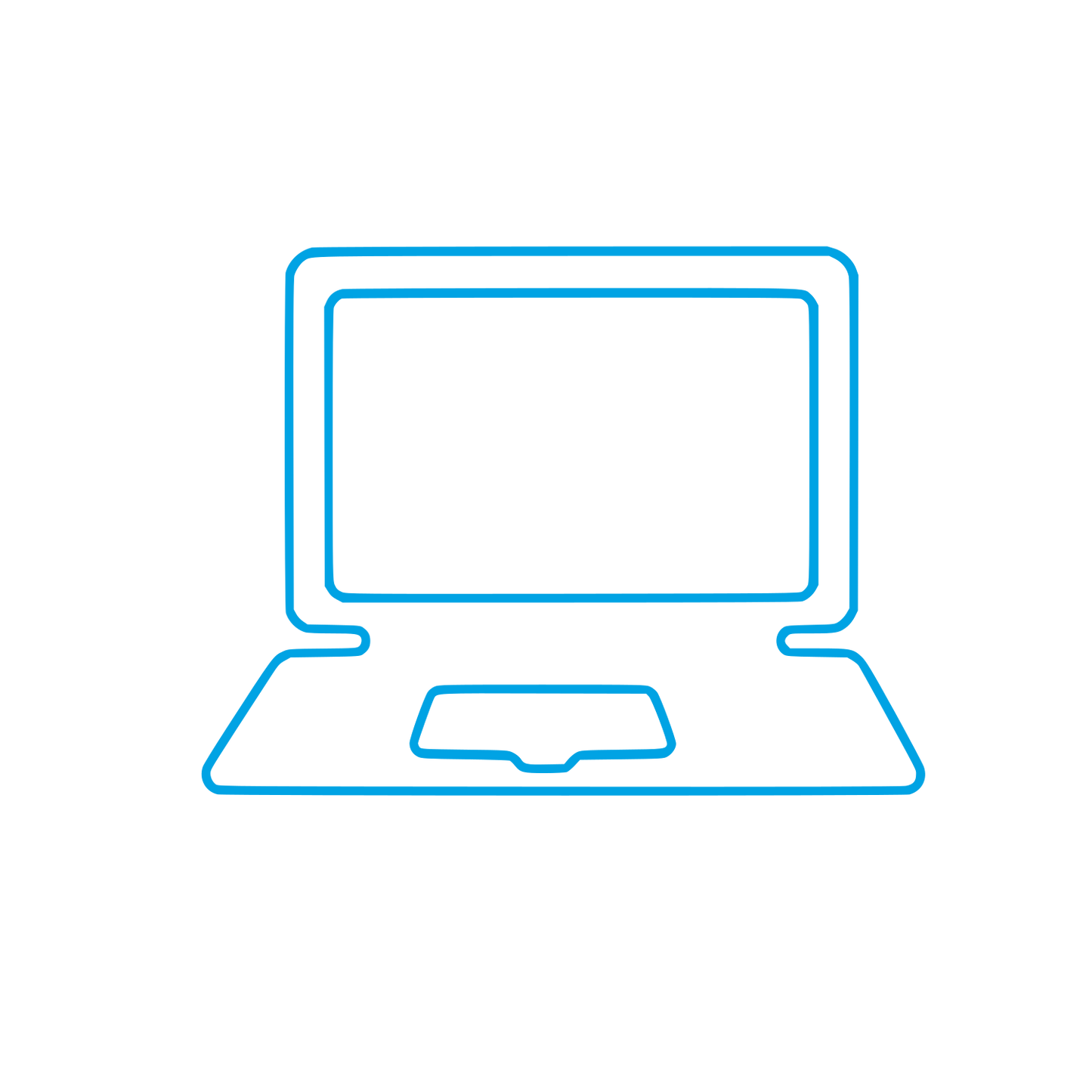 Laptop Outline Logo #00a3e4