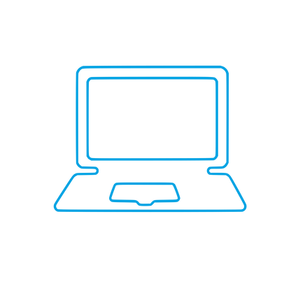Laptop Outline Logo #00a3e4