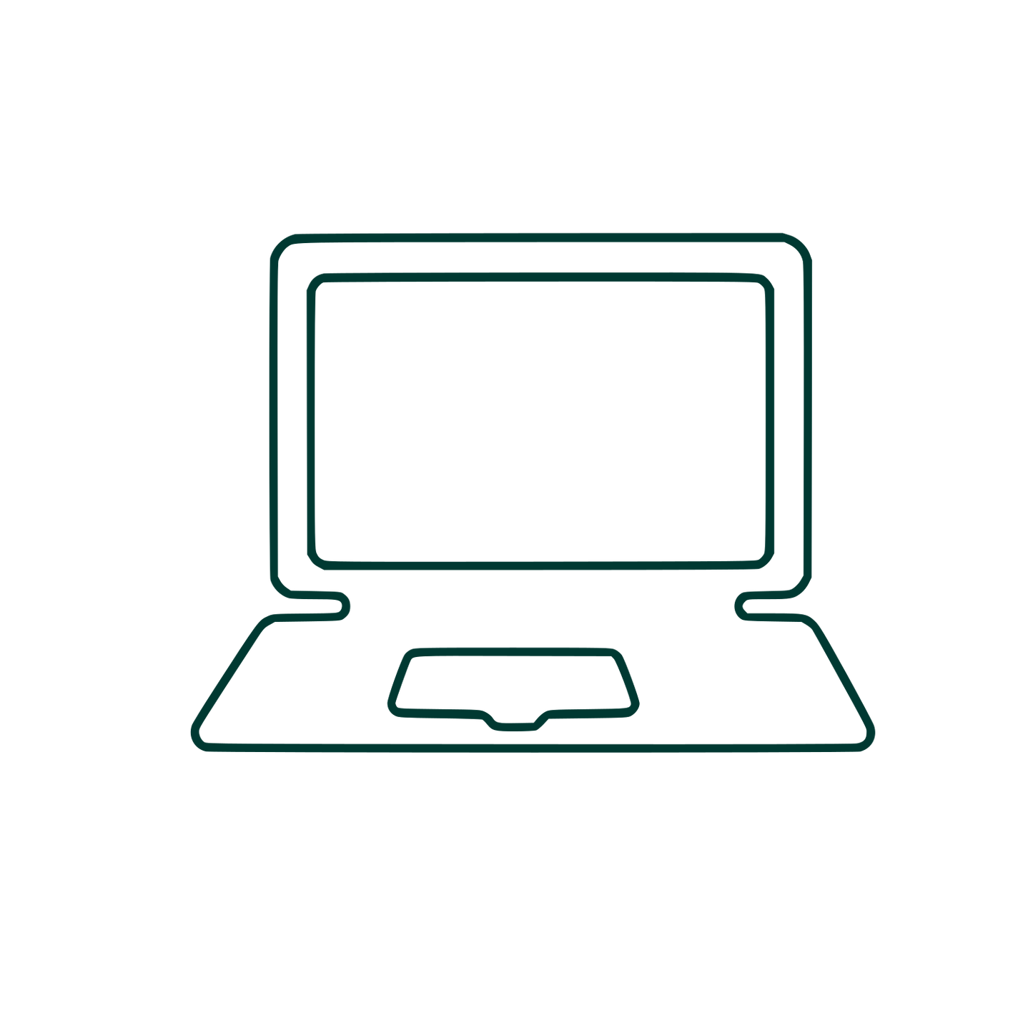 Laptop Outline Logo #003932