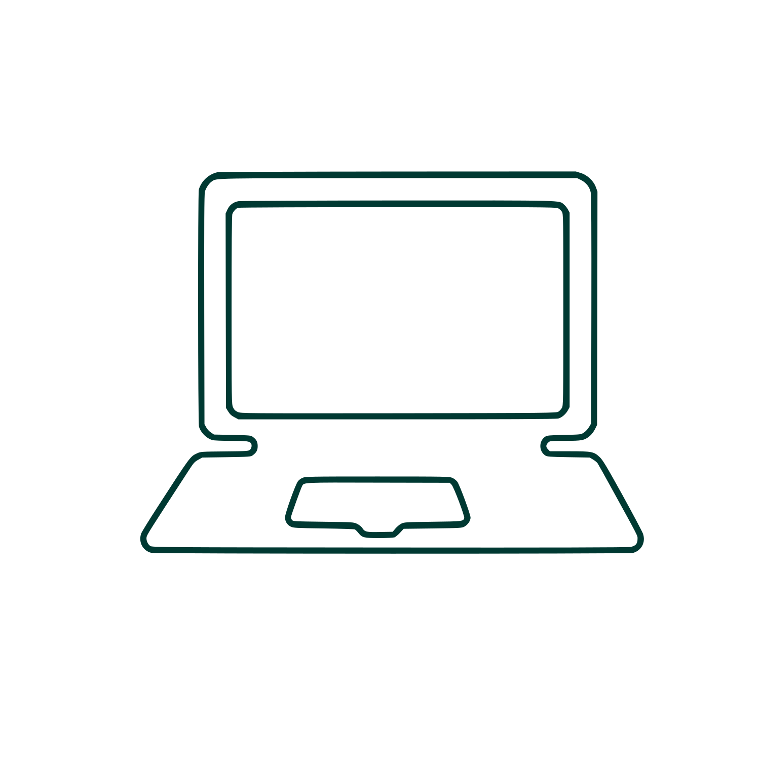 Laptop Outline Logo #003932