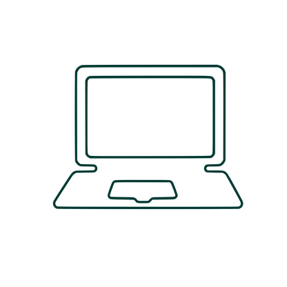 Laptop Outline Logo #003932