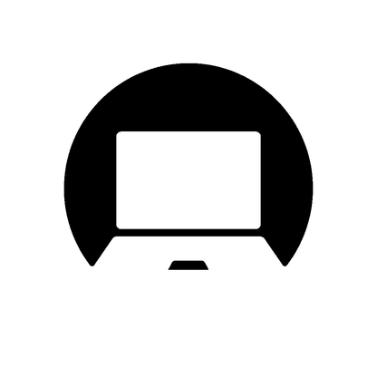 Laptop in Circle Logo
