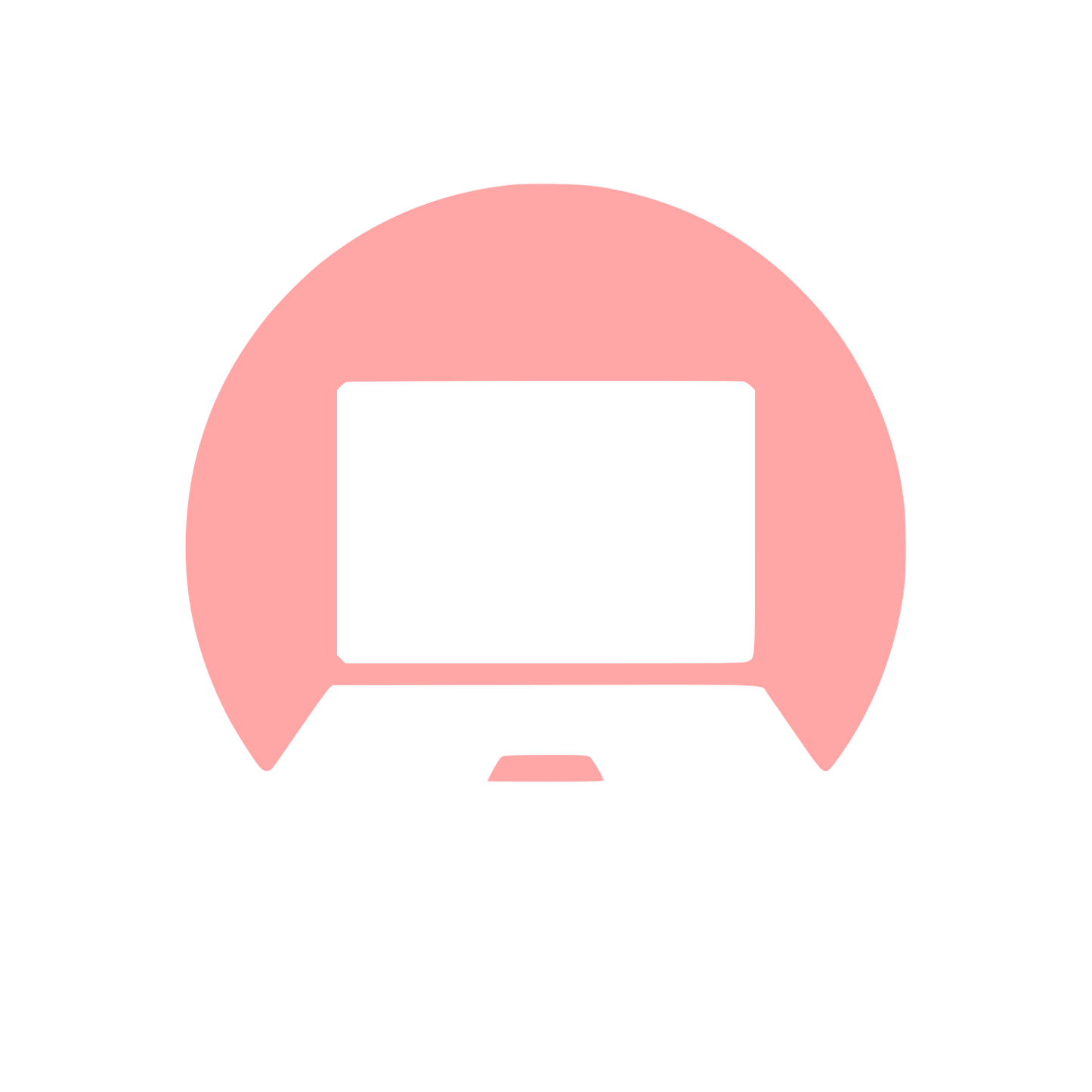 Laptop in Circle Logo #ffa6a6
