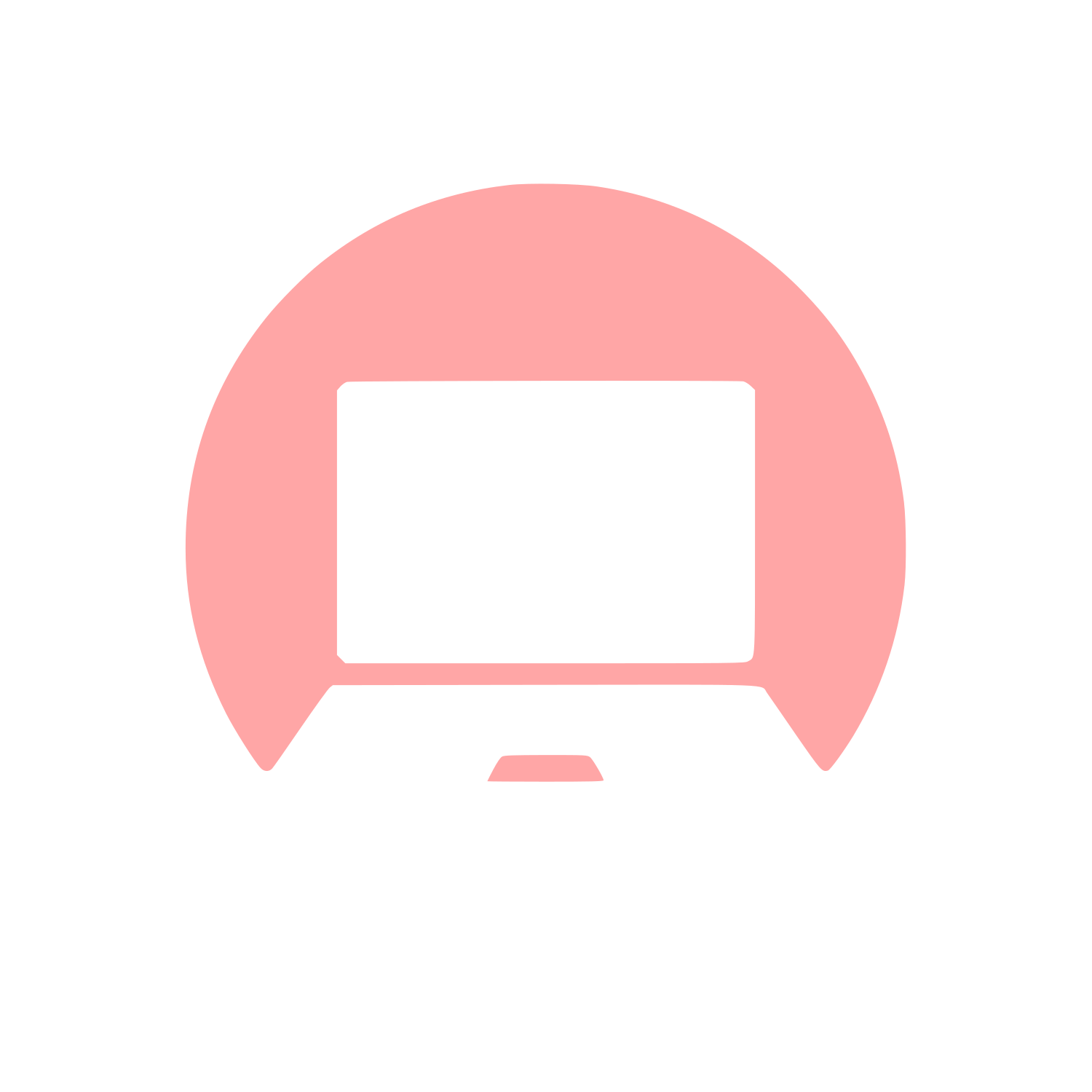Laptop in Circle Logo #ffa6a6