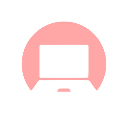 Laptop in Circle Logo #ffa6a6