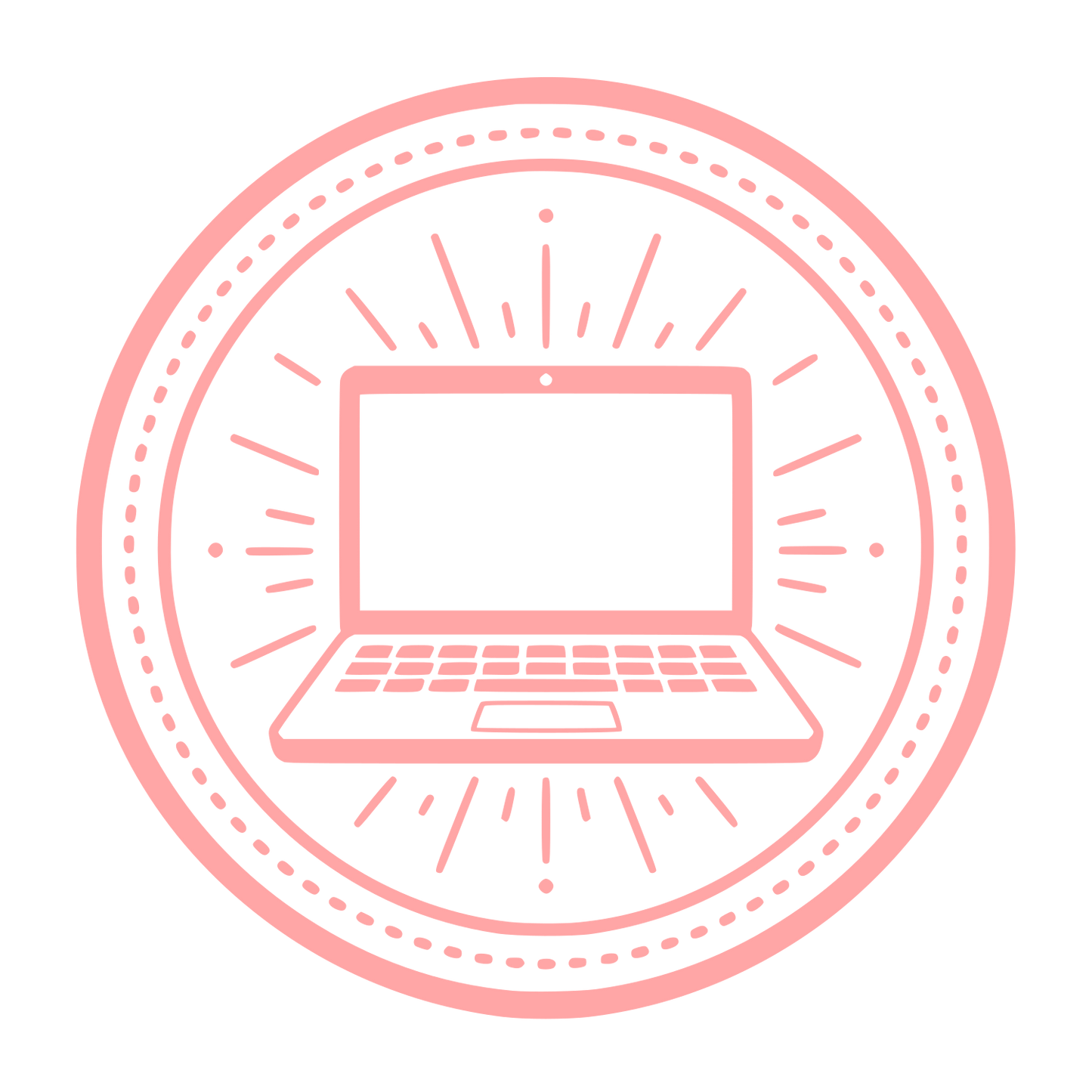 Laptop Radiant Badge Logo #ffa6a6