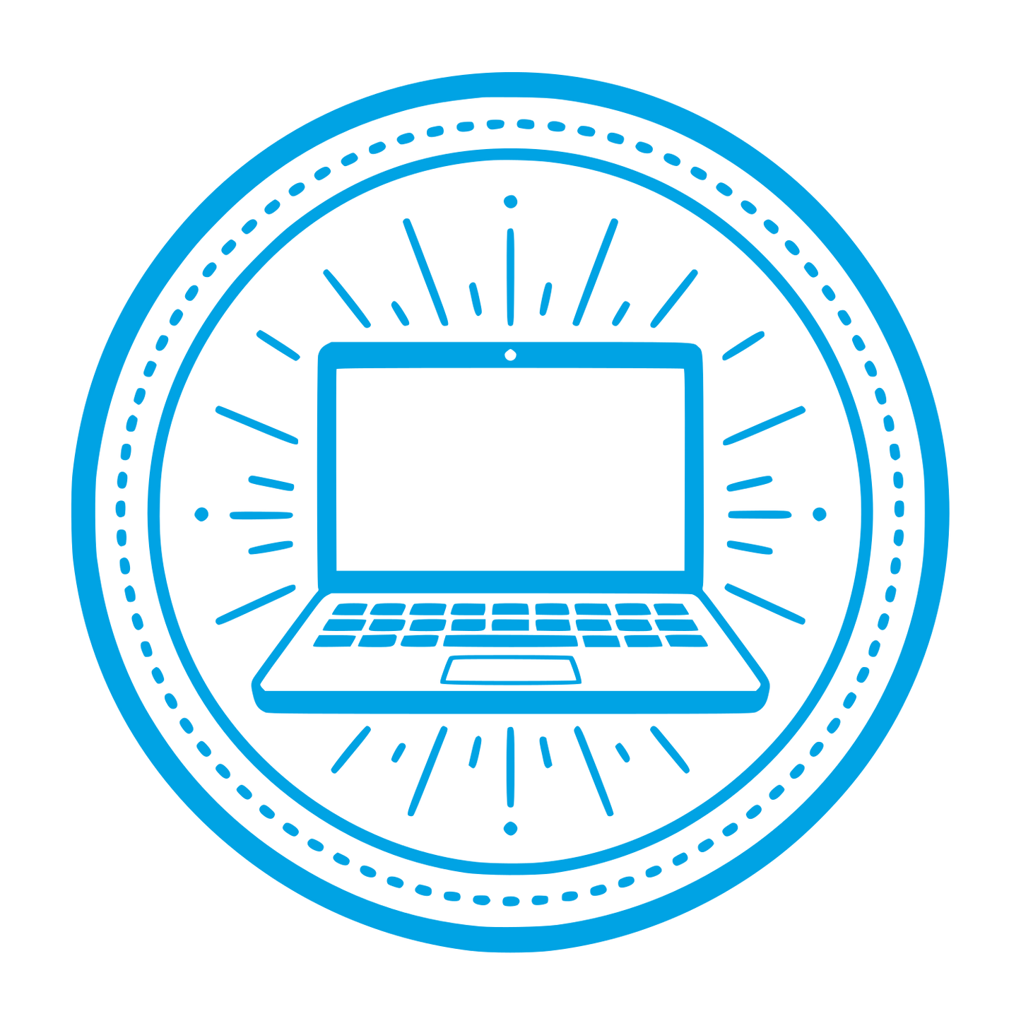 Laptop Radiant Badge Logo #00a3e4