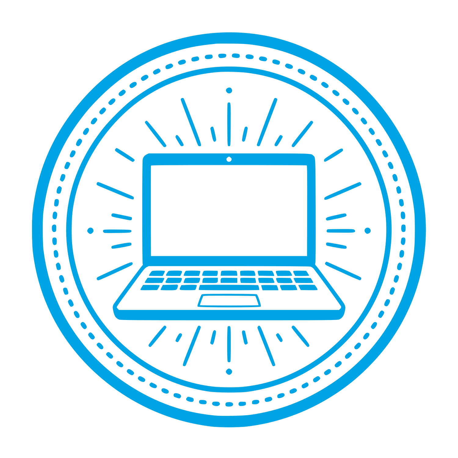 Laptop Radiant Badge Logo #00a3e4