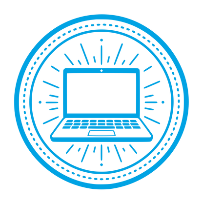 Laptop Radiant Badge Logo #00a3e4
