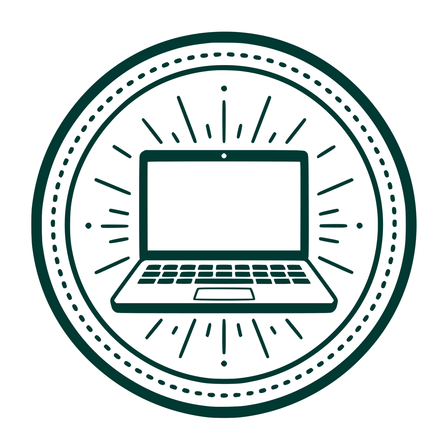 Laptop Radiant Badge Logo #003932