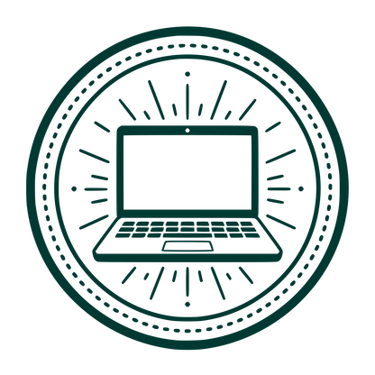 Laptop Radiant Badge Logo #003932