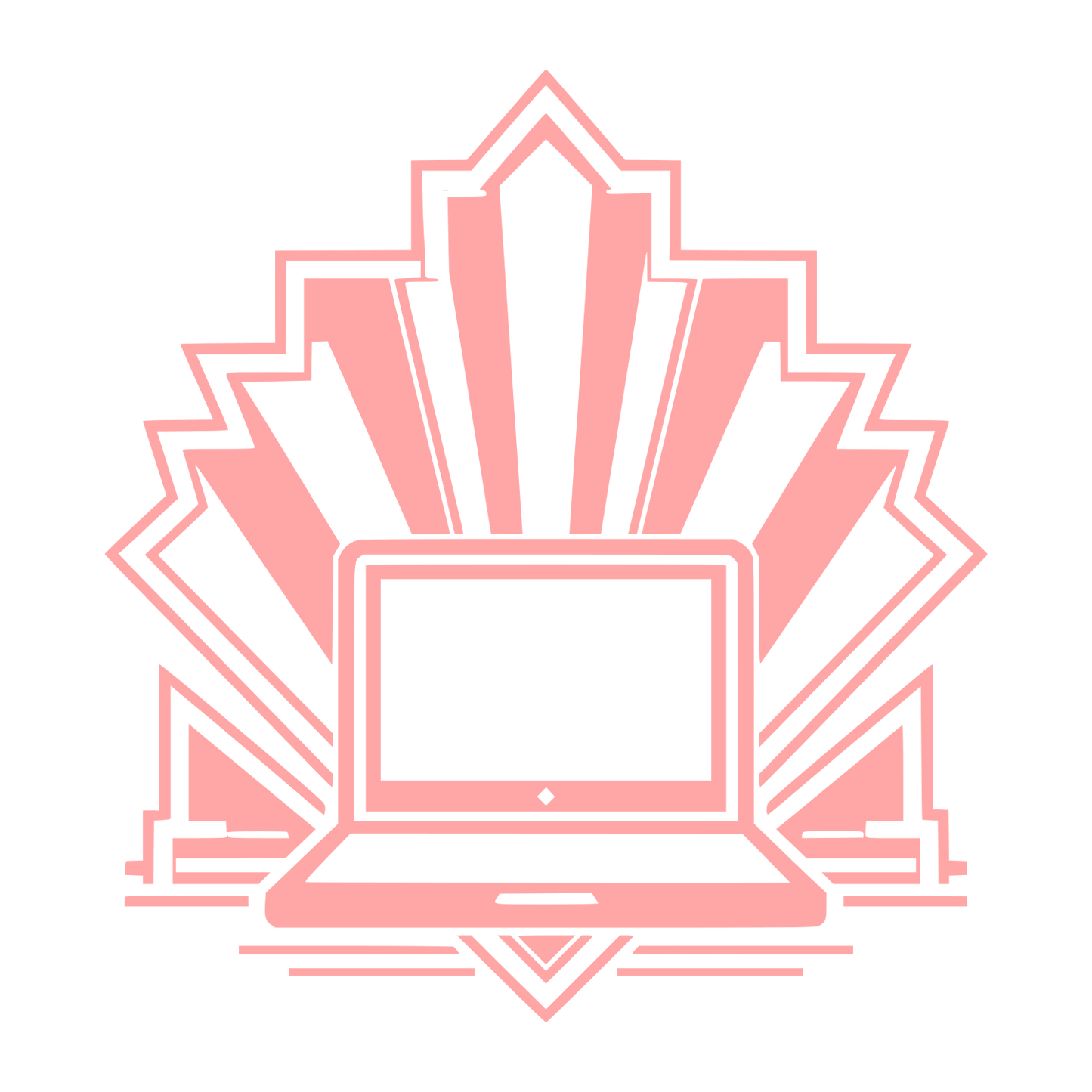 Art Deco Laptop Emblem Logo #ffa6a6