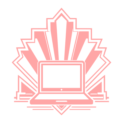 Art Deco Laptop Emblem Logo #ffa6a6