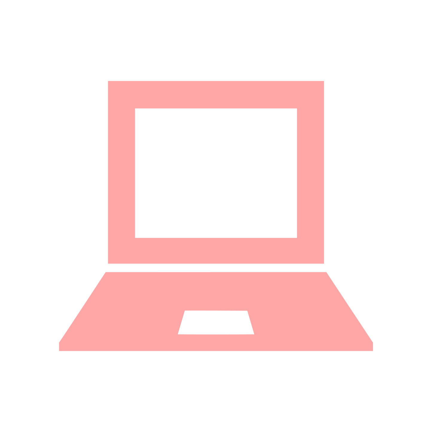 Laptop Computer Logo #ffa6a6