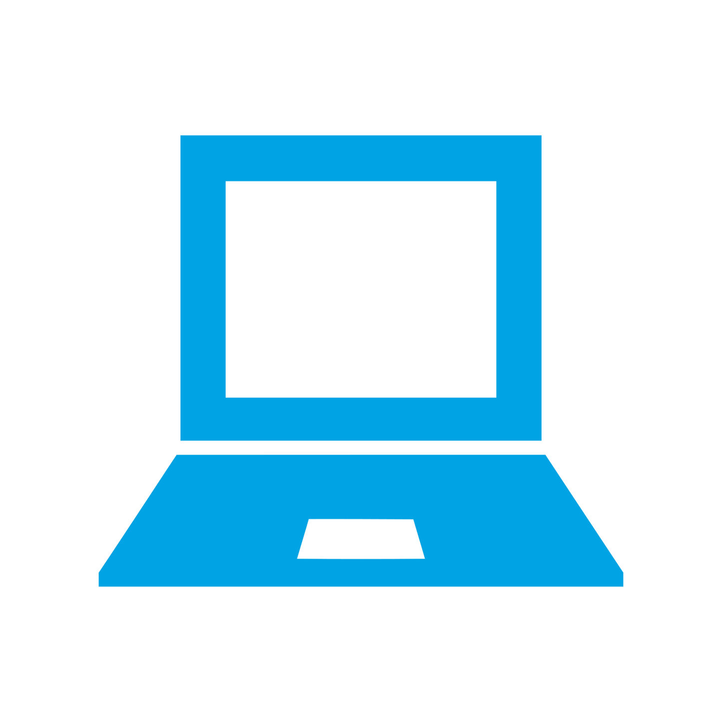 Laptop Computer Logo #00a3e4