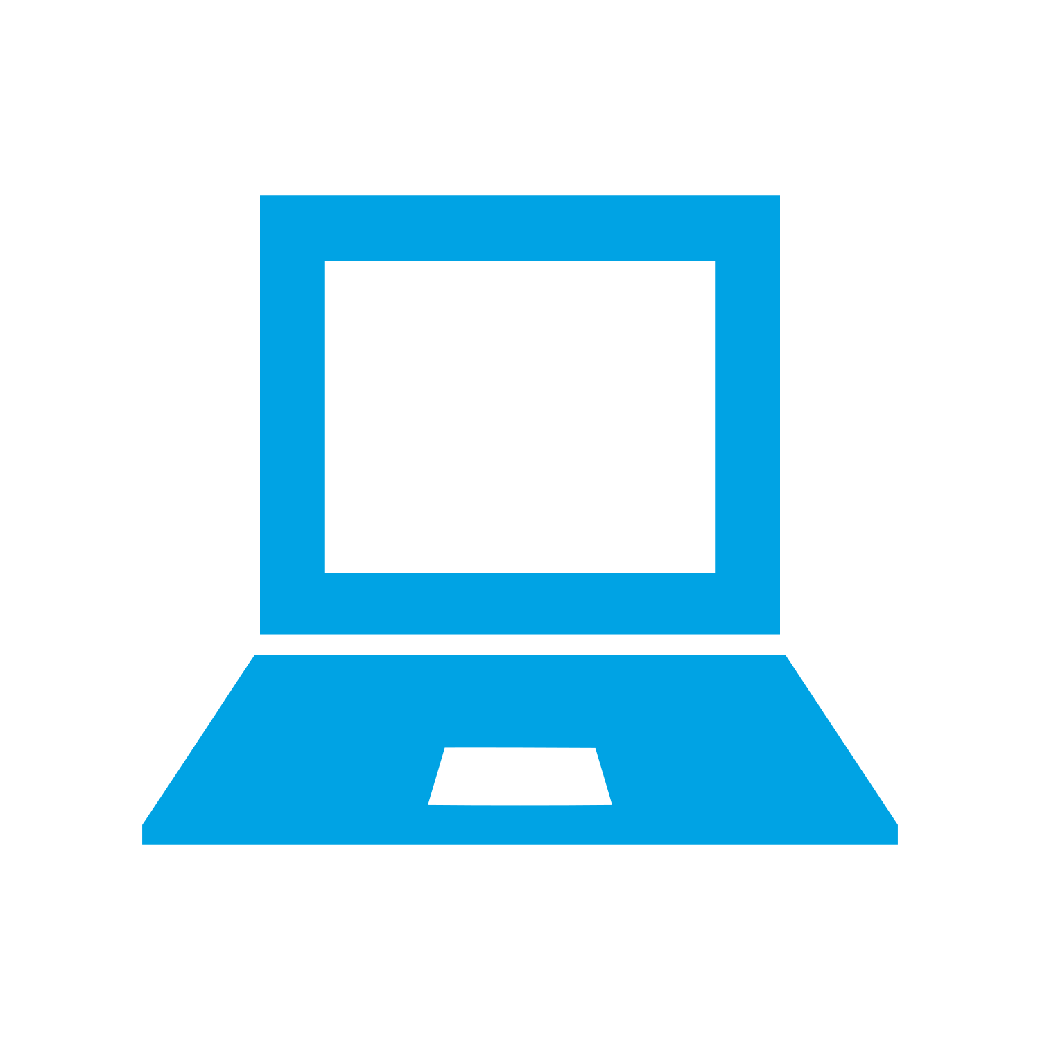Laptop Computer Logo #00a3e4