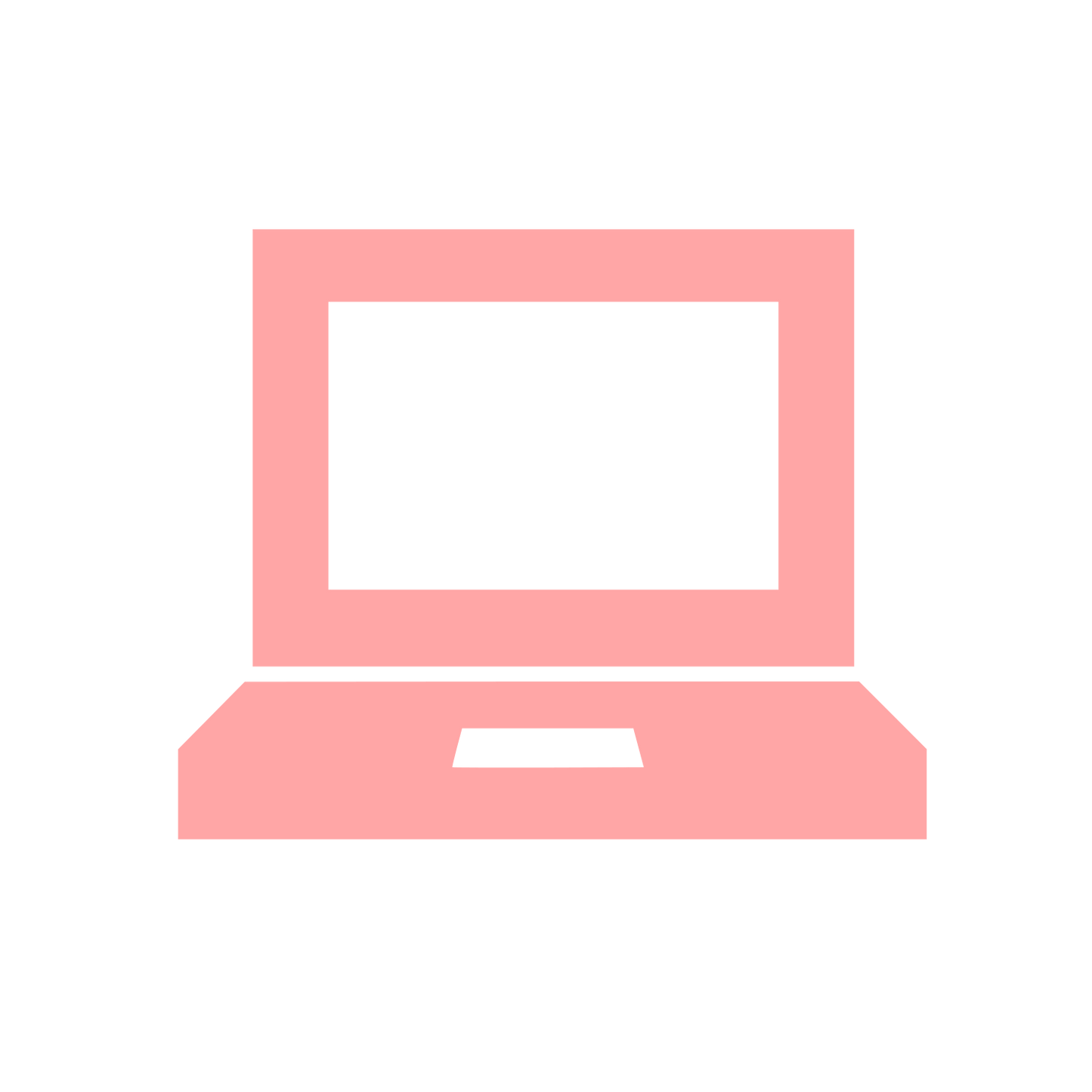 Laptop Computer Logo #ffa6a6