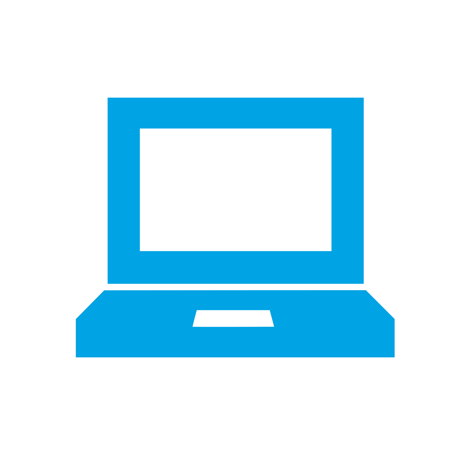Laptop Computer Logo #00a3e4