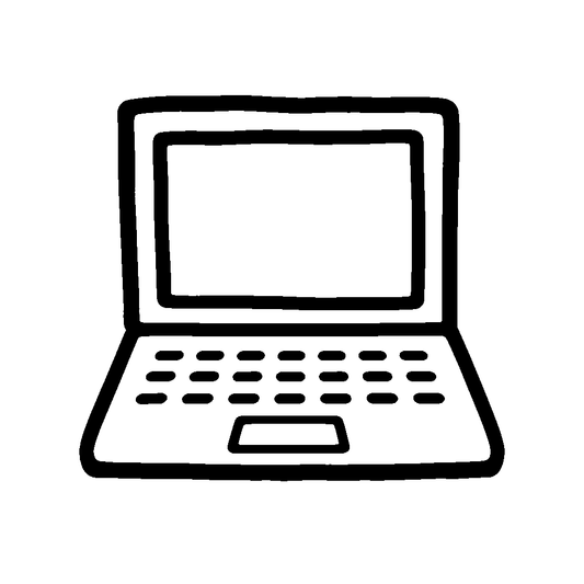 Doodle Laptop Computer Logo