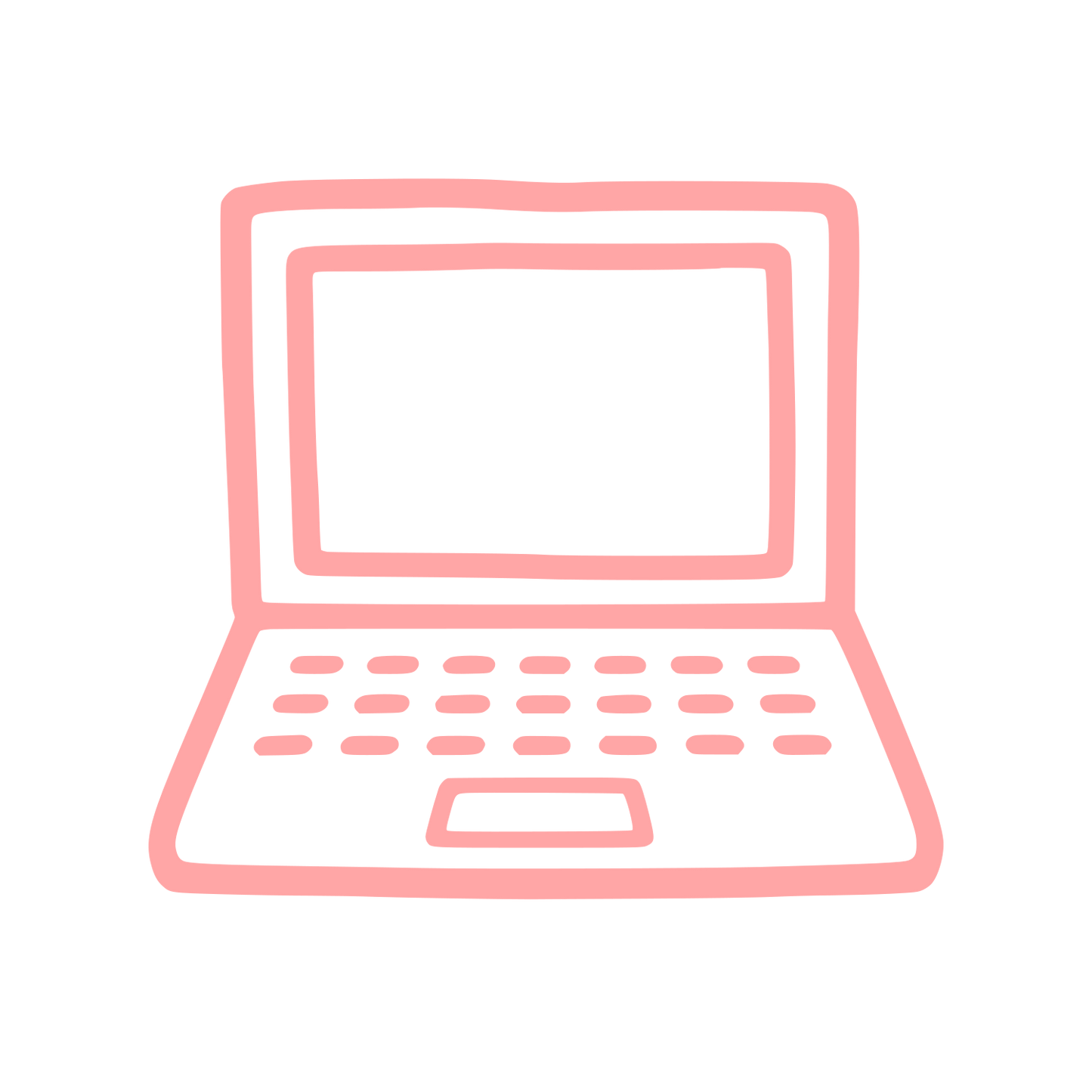 Doodle Laptop Computer Logo #ffa6a6