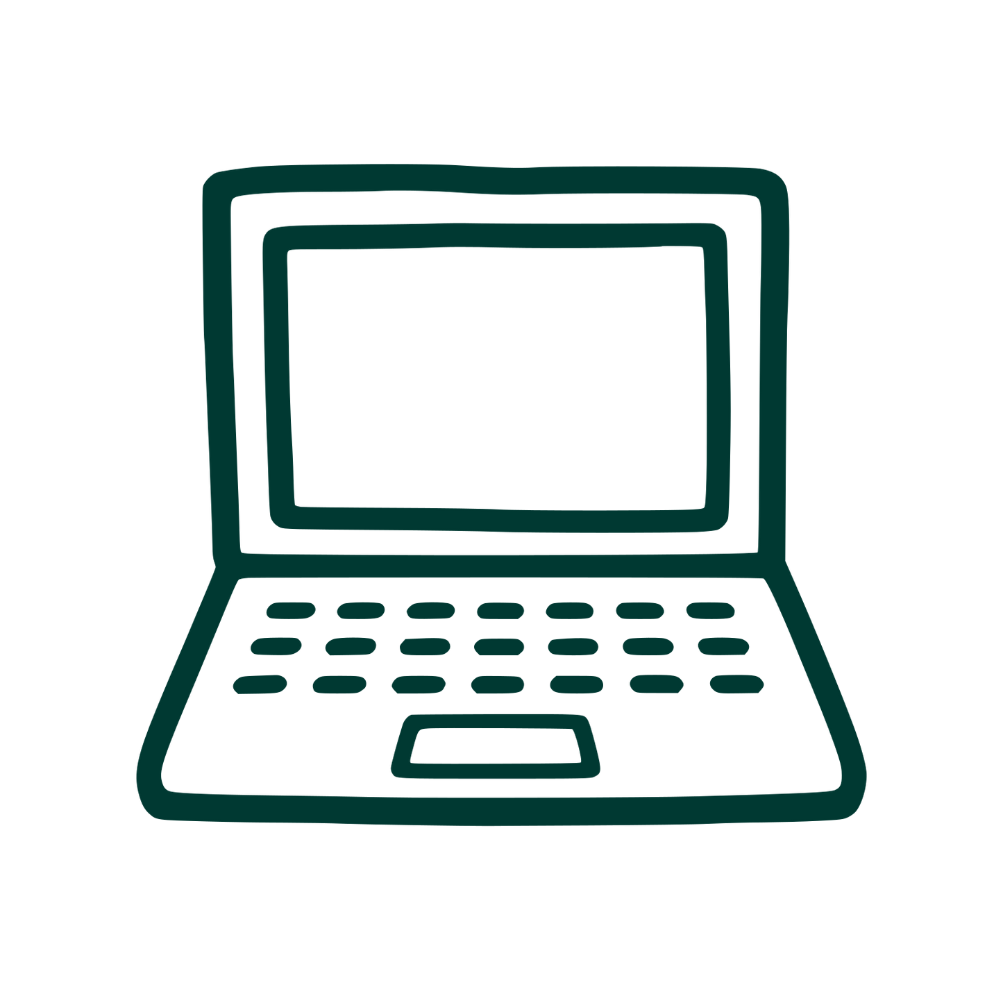 Doodle Laptop Computer Logo #003932